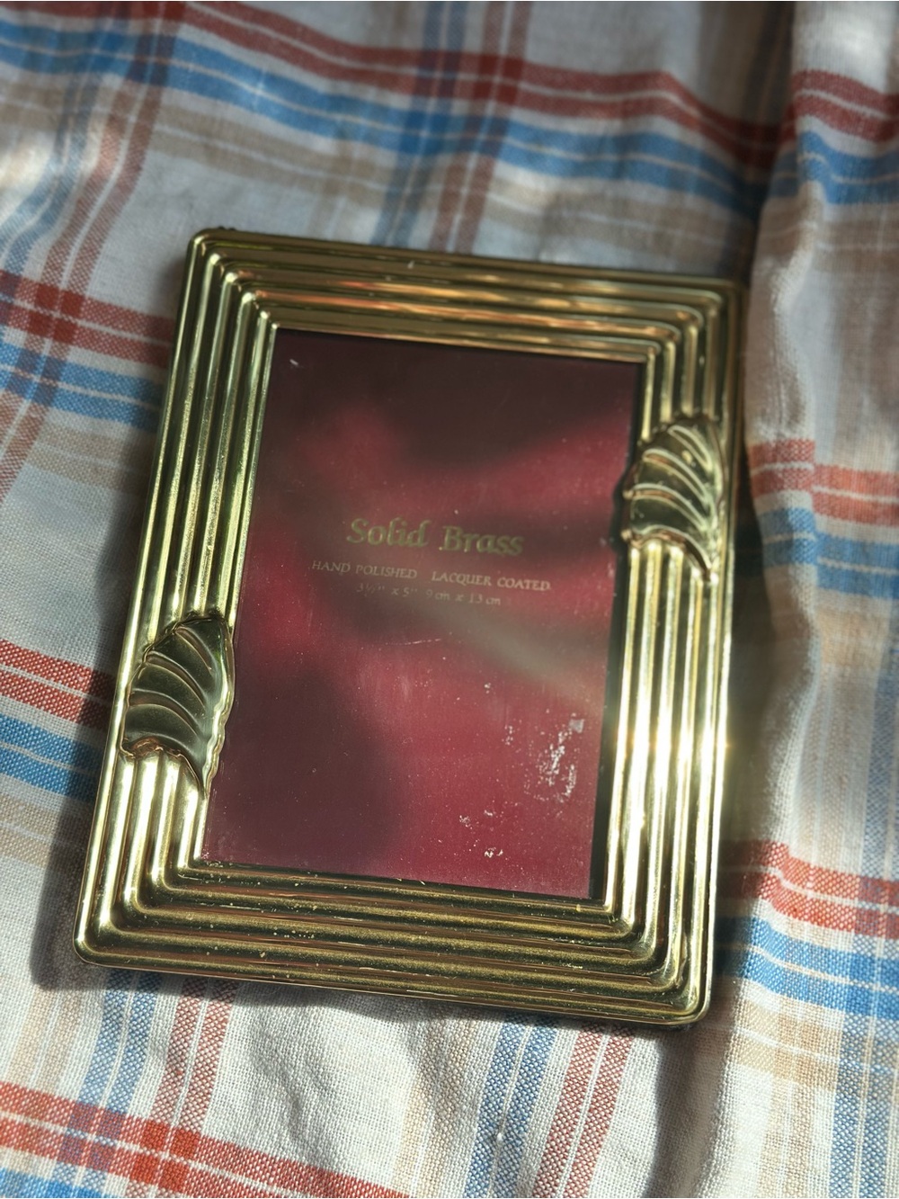 Vintage Solid Brass Photo Frame